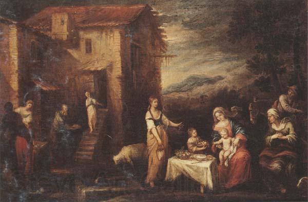 Francisco Antolinez y Sarabia The rest on the flight into egypt Norge oil painting art
